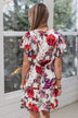 Cater To You Floral Dress- Cream