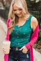 Friends For Life Floral Tank Top- Jade