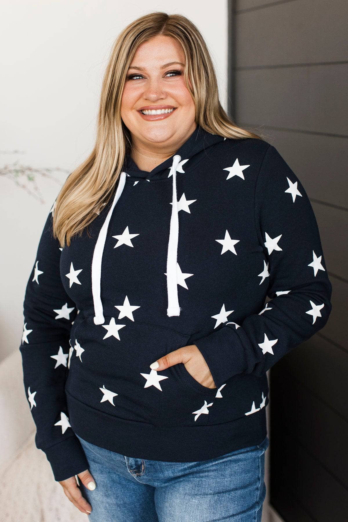 BELVET star studs hoodie Navy Mサイズ 16.2oz Star studs hoodie – BELVET