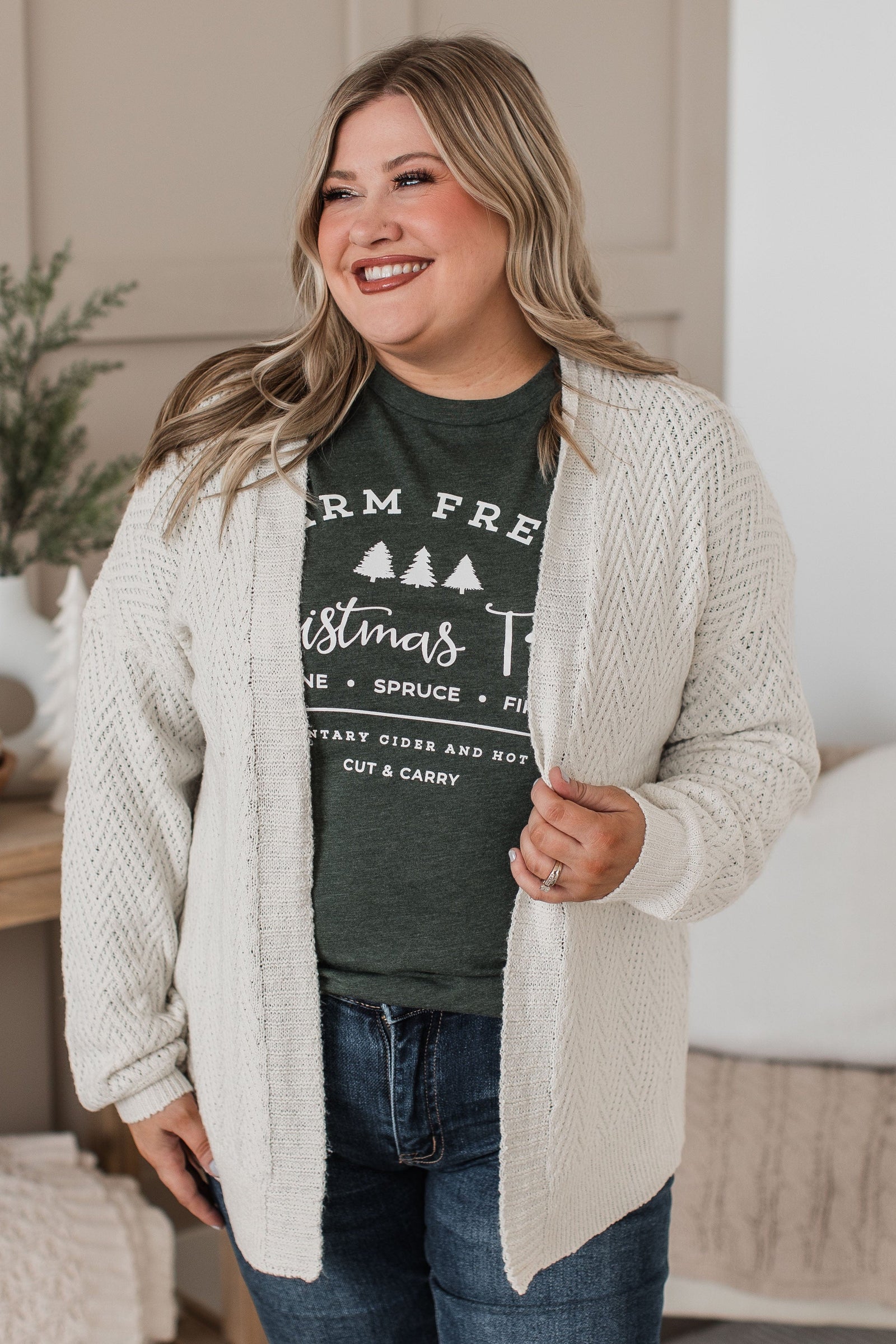 Dream Romance Open Front Cardigan Cream The Pulse Boutique
