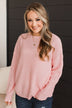 Captivating In Color Knit Sweater- Baby Pink