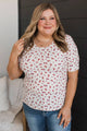 Morning Dew Puff Sleeve Floral Top- Off-White