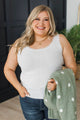 Laugh Together Lace Trimmed Tank Top- White