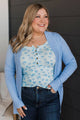 As Easy As Can Be Cardigan- Cornflower Blue