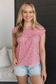 Waiting For Something Great Floral Top- Dusty Pink