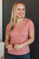 Keep Pushing Forward Floral Top- Dusty Peach