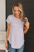 Charmed To Meet You Short Sleeve Top- Lilac