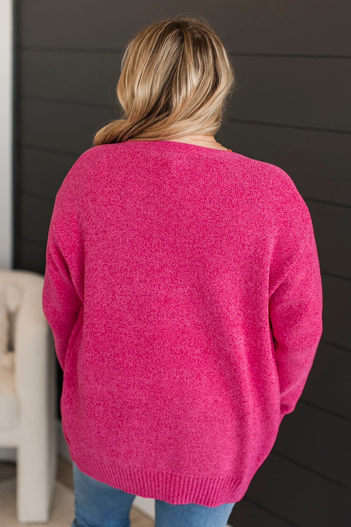 Cuddle Up To You Knit Cardigan- Hot Pink
