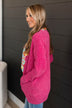 Cuddle Up To You Knit Cardigan- Hot Pink