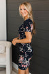 Ask For A Dance Floral Dress- Navy