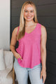 Waking Up Beautiful V-Neck Tank Top- Hibiscus