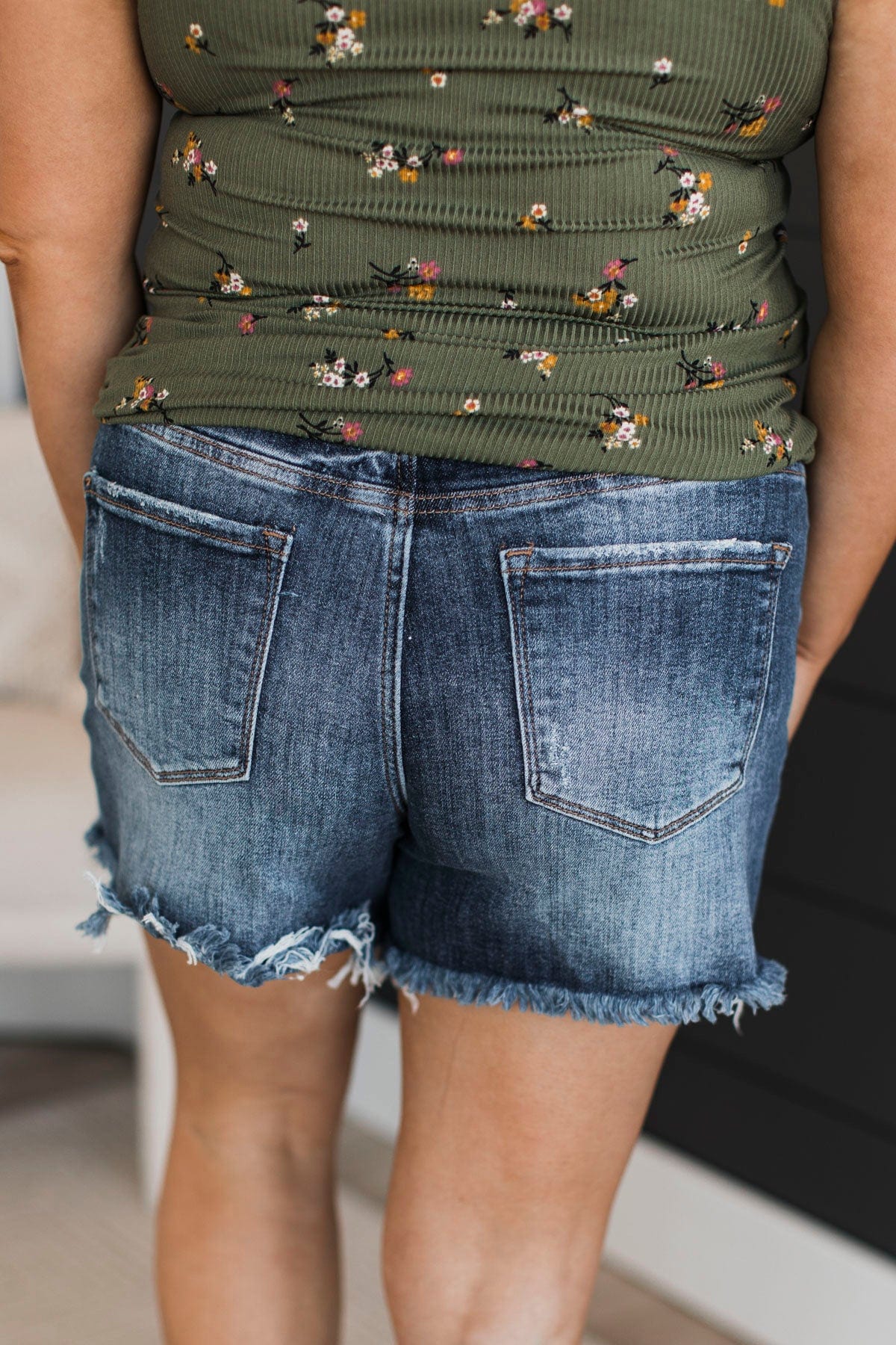 Vervet Denim | The Enoch Step Hem Denim Shorts