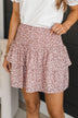 Eyes For You Floral Skirt- Dusty Rose