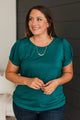 Cherished Beauty Short Sleeve Top- Dark Jade