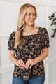 Leave Them Fascinated Floral Top- Black