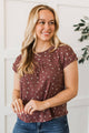 Causing Feelings Floral Top- Cocoa