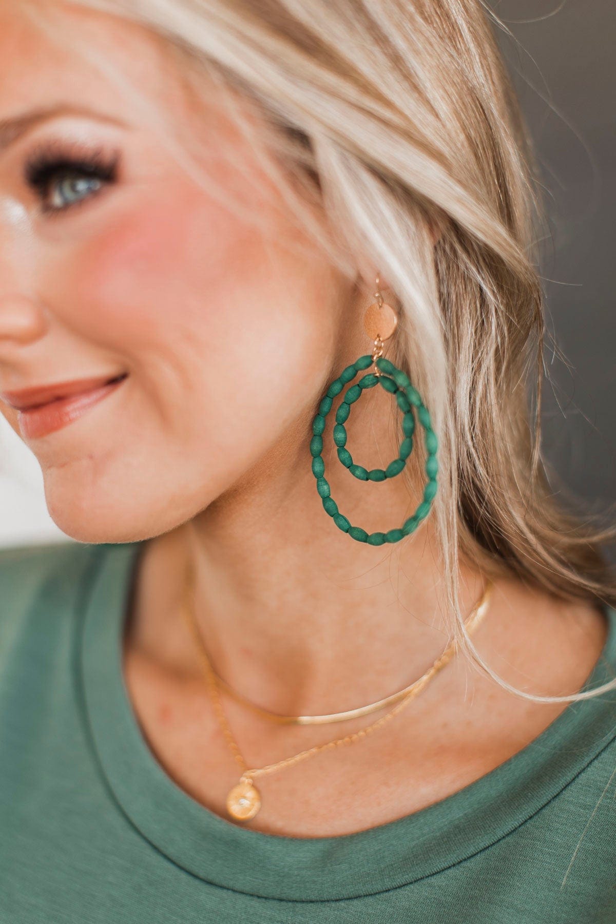 Just What I Needed Dangle Earrings- Green