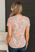 Embracing Love Floral Top- Peach