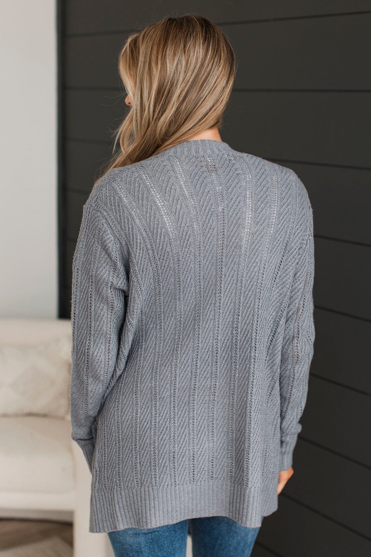 Bon Bon Knitted Cardigan ~ Grey