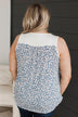 Faith In Miracles Floral Tank Top- Denim