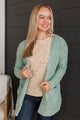 Fulfill Your Promise Knit Cardigan- Dusty Teal