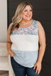 Want Some Fun Color Block Tank Top- Ivory & Denim