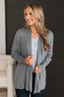 Holding On To Hope Knit Cardigan- Steel Grey