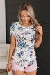 Feel It In The Air Floral Top- Ivory