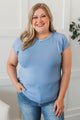 Making Sense Short Sleeve Top- Light Blue