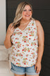 Won Me Over Floral Tank Top- Ivory & Red