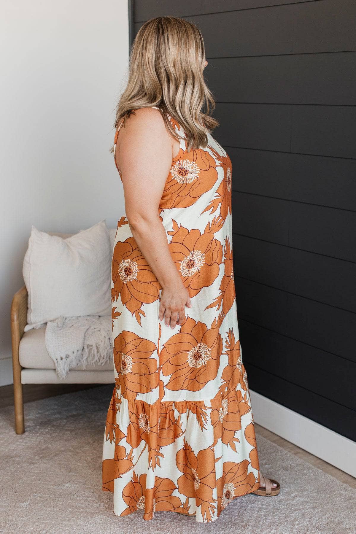 Moments Of The Heart Floral Maxi Dress- Burnt Orange, S | Dresses | Staccato Moments Of The Heart Floral Maxi Dress- Burnt Orange, S | Dresses | Staccato