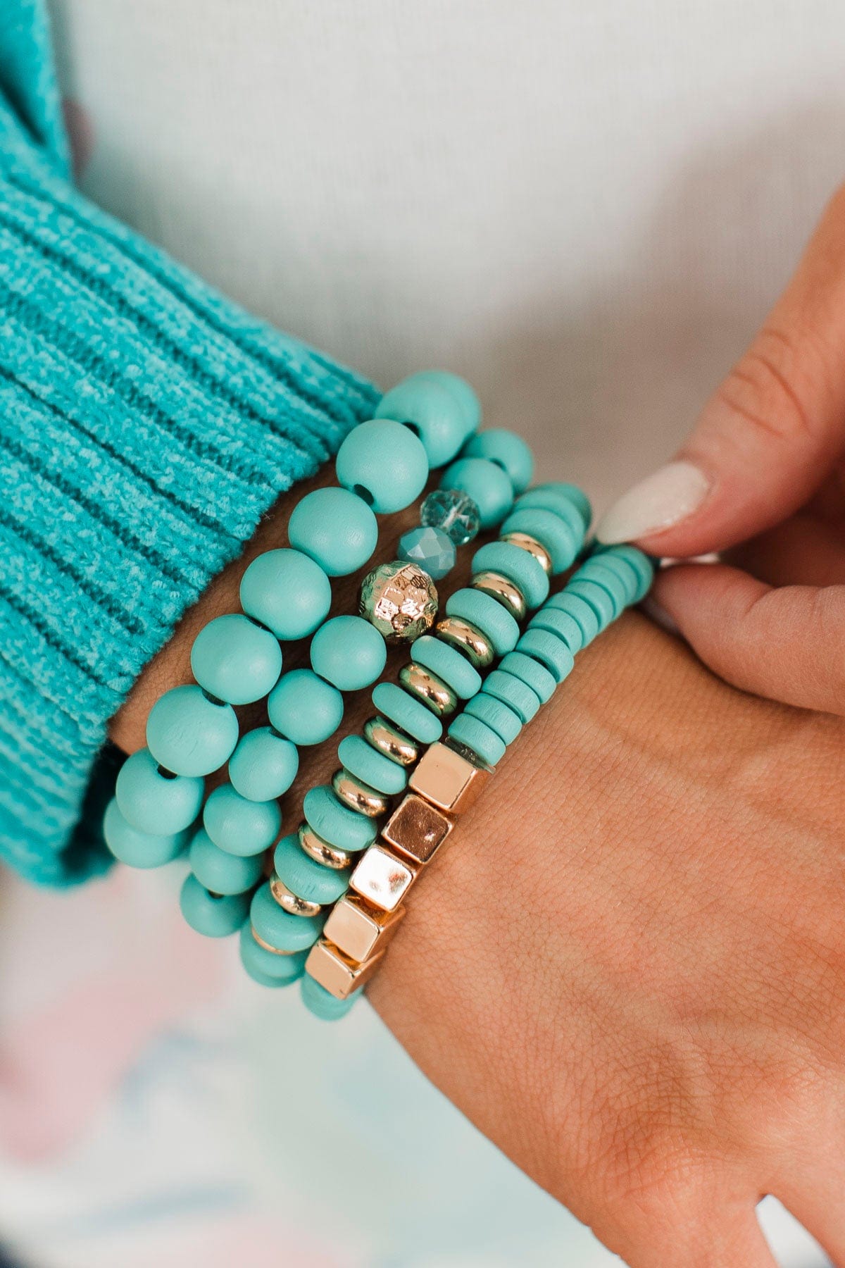 Fit For A Queen Bracelet Set- Turquoise