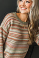Comfort For The Soul Striped Sweater- Olive