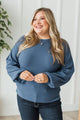 Risk It All Lightweight Ribbed Sweater- Classic Blue