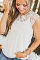 Grace & Gratitude Short Sleeve Lace Top- Ivory