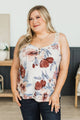 Free Spirited Floral Tank Top- Cornflower Blue & Wine