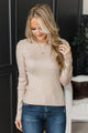 Stay The Course Long Sleeve Top- Oatmeal