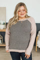 Quiet Happiness Striped Knit Sweater- Almond & Black