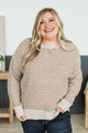 Make Today Beautiful Striped Sweater- Taupe
