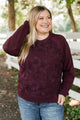 Worth Remembering Lightweight Pullover Top- Plum