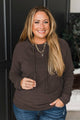 Limited Style Lightweight Scuba Hoodie- Dark Mocha