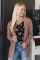 Think It Over Knit Cardigan- Marsala