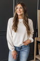 Risk It All Lightweight Ribbed Sweater- Ivory