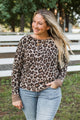 Take Me Outside Leopard Print Sweater- Cream