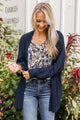 Because You're Mine Knit Cardigan- Navy