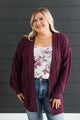 Because You're Mine Knit Cardigan- Plum