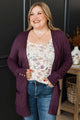Always Impressive Knit Cardigan- Dusty Plum