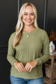 Do What You Love Knit Top- Dark Sage