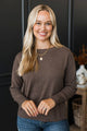 Enjoyable Days Long Sleeve Top- Brown