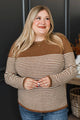 Capture Memories Striped Knit Sweater- Caramel